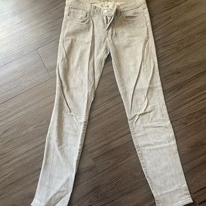 Light grey Jbrand jeans.